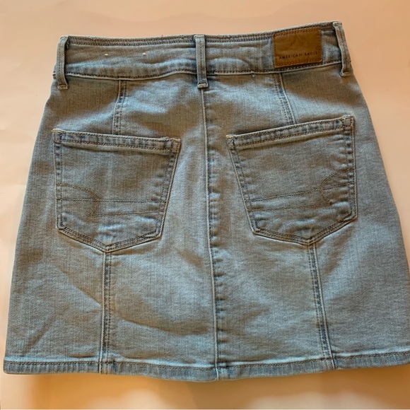 American Eagle Hi Rise A-line Denim Skirt - Picture 2 of 4